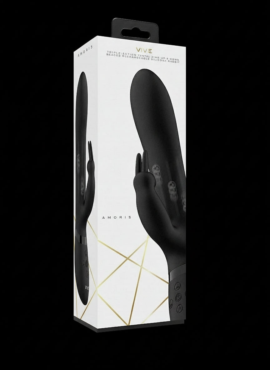 Vive Amoris - 23 cm USB Rechargeable Beaded Rabbit Vibrator