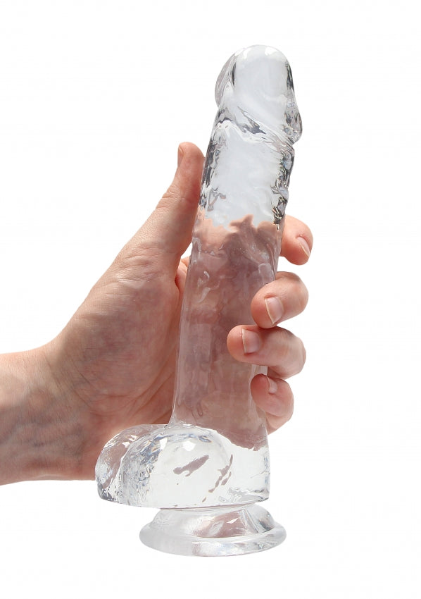 Crystal Clear REALROCK 8'' Realistic Dildo With Balls