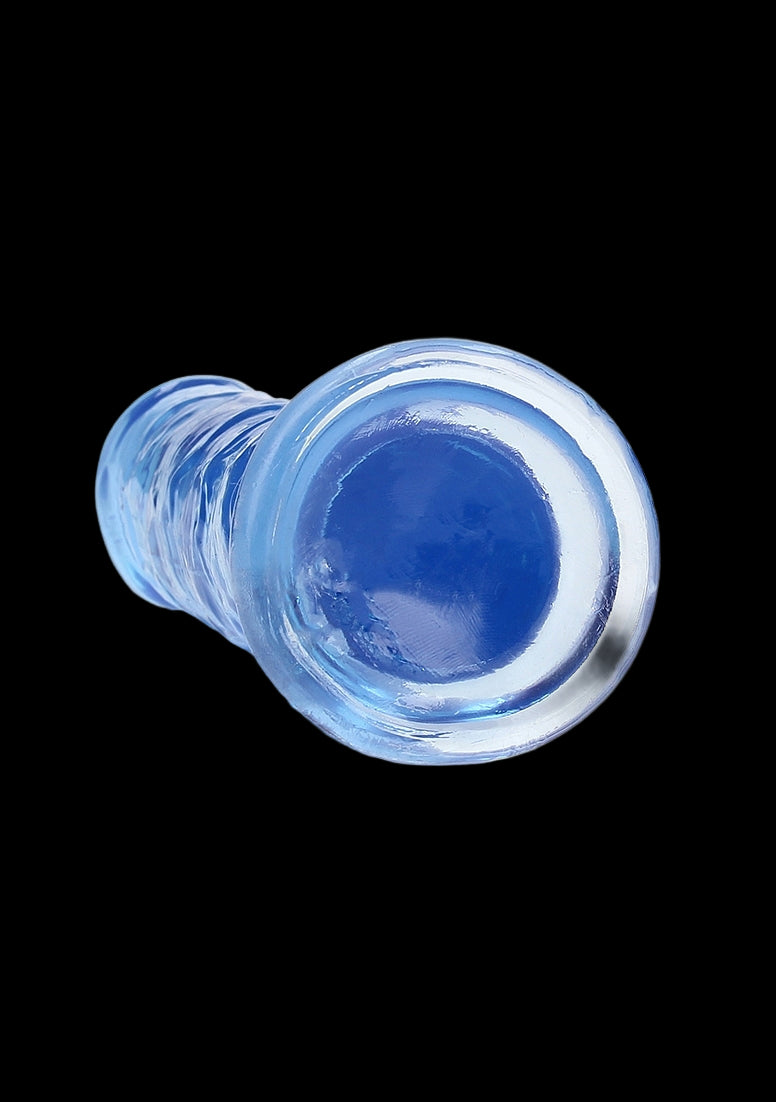 Crystal Clear Dildo 7in Straight no Balls Blue