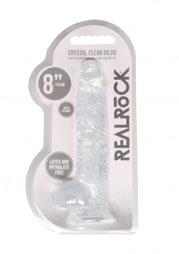 Crystal Clear REALROCK 8'' Realistic Dildo With Balls