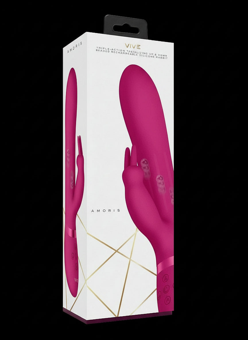 Vive Amoris - 23 cm USB Rechargeable Beaded Rabbit Vibrator