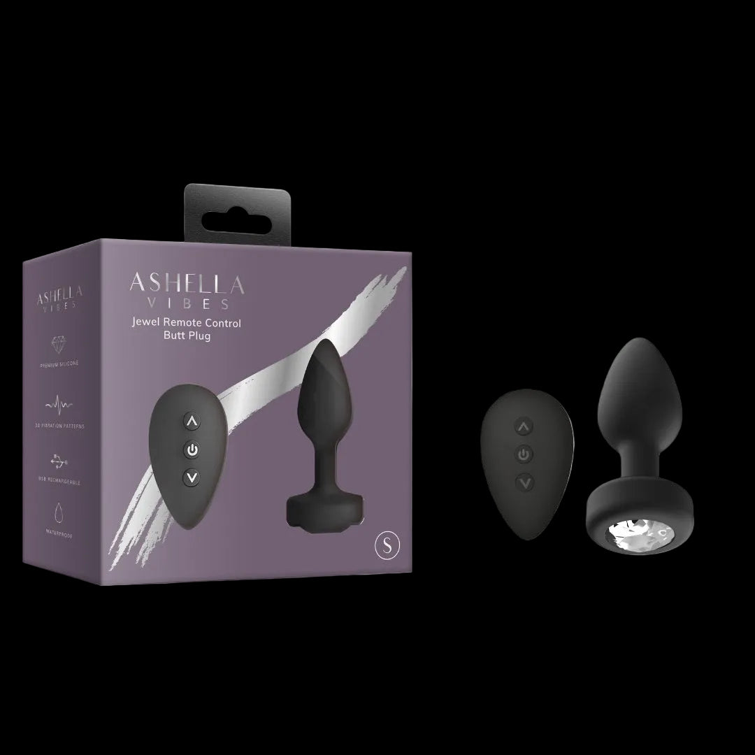 Ashella Vibes Jewel Remote Control Butt Plug Small