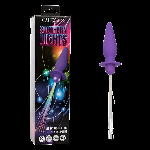 Southern Lights™ Vibrating Light Up Anal Probe - Purple