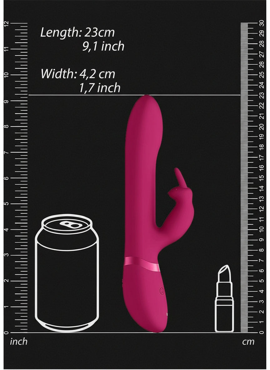 Vive Amoris - 23 cm USB Rechargeable Beaded Rabbit Vibrator