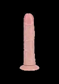 RealRock Ultra Realistic Skin - Vibrating Rechargeable - Regular Curved without Balls 8" / 20,3 cm - Flesh
