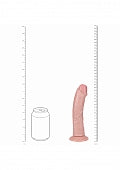 RealRock Ultra Realistic Skin - Vibrating Rechargeable - Regular Curved without Balls 8" / 20,3 cm - Flesh