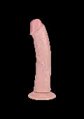 RealRock Ultra Realistic Skin - Vibrating Rechargeable - Regular Curved without Balls 8" / 20,3 cm - Flesh