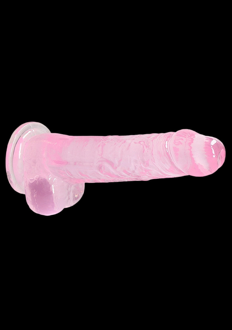 8in Realistic Dildo with Balls Pink