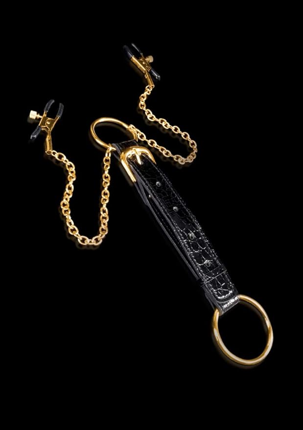 FF Gold Cockring and Clamps