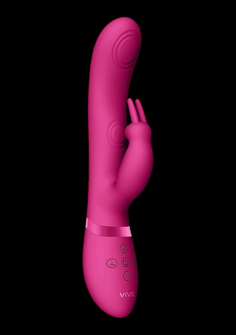 May - Dual Pulse-Wave & Vibrating C-spot & G-Spot Rabbit - Pink