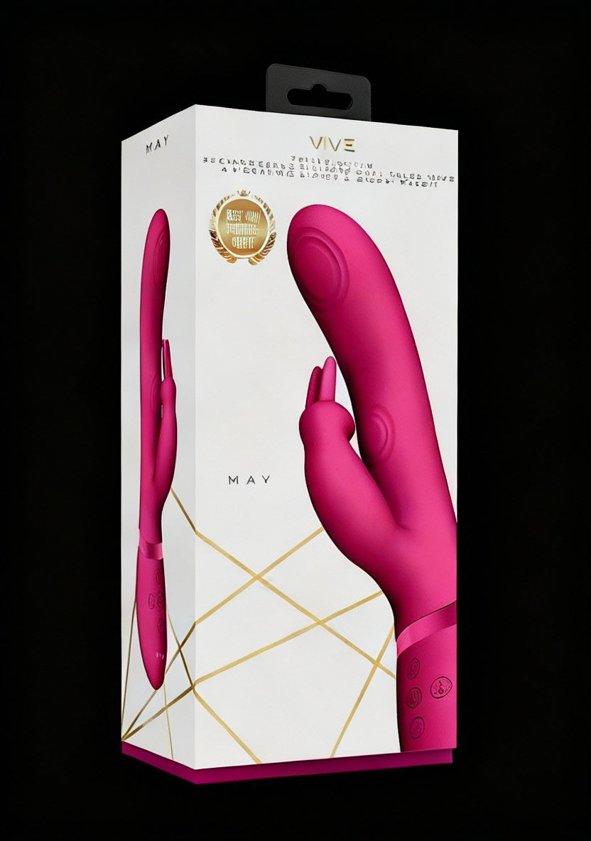 May - Dual Pulse-Wave & Vibrating C-spot & G-Spot Rabbit - Pink