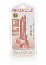 RealRock Curved Dildo+Balls 6"