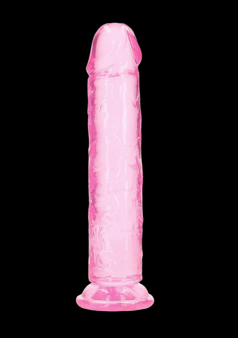Crystal Clear Dildo 10in Straight no Balls Pink