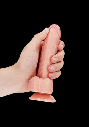 RealRock Curved Dildo+Balls 6"