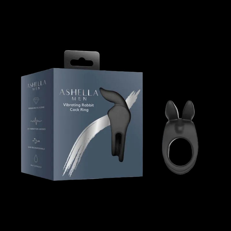 Ashella Men Vibrating Rabbit Cock Ring