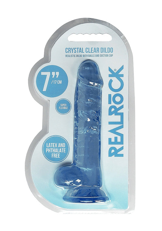 Crystal Clear REALROCK 7'' Realistic Dildo With Balls