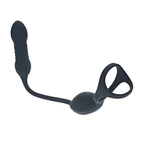 LEVELZ Vibrating & Thrusting TriO Cock Ring with Prostate Stimulator