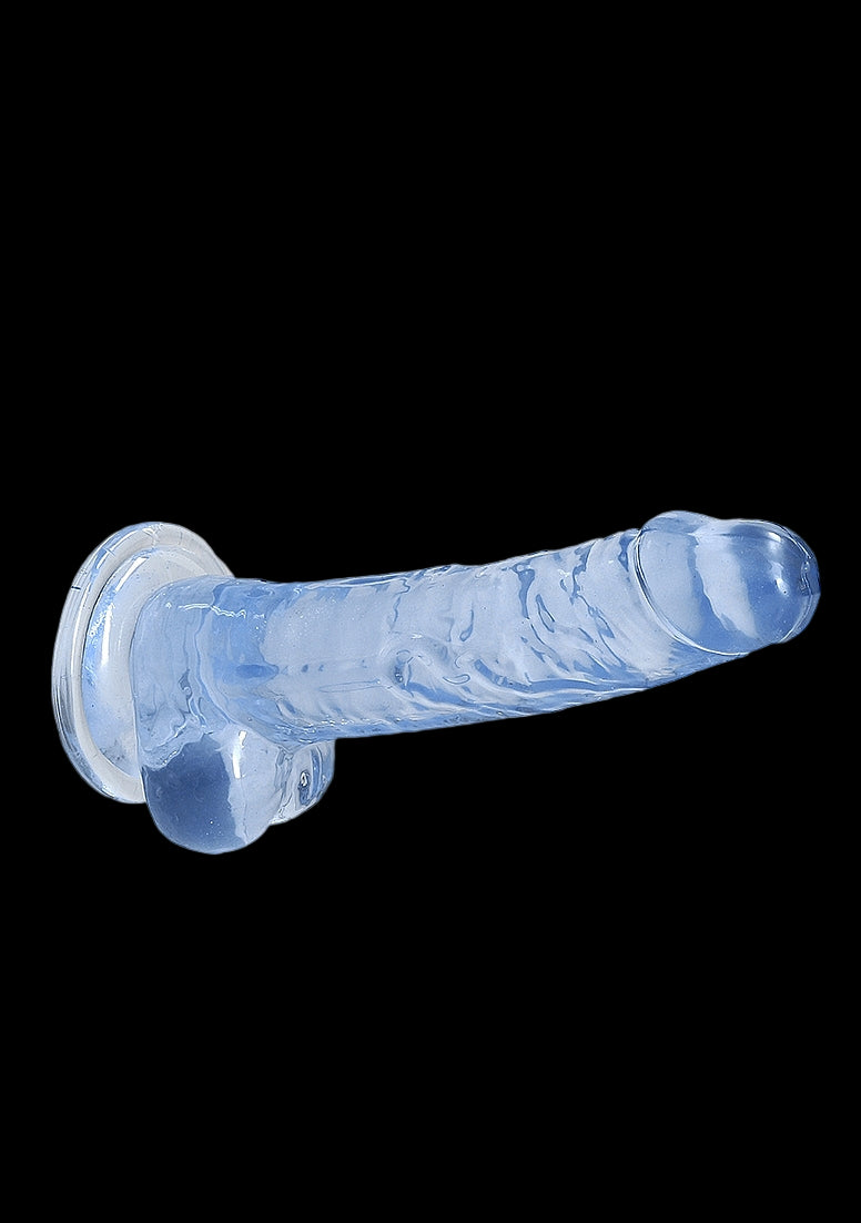 7in Realistic Dildo with Balls Blue