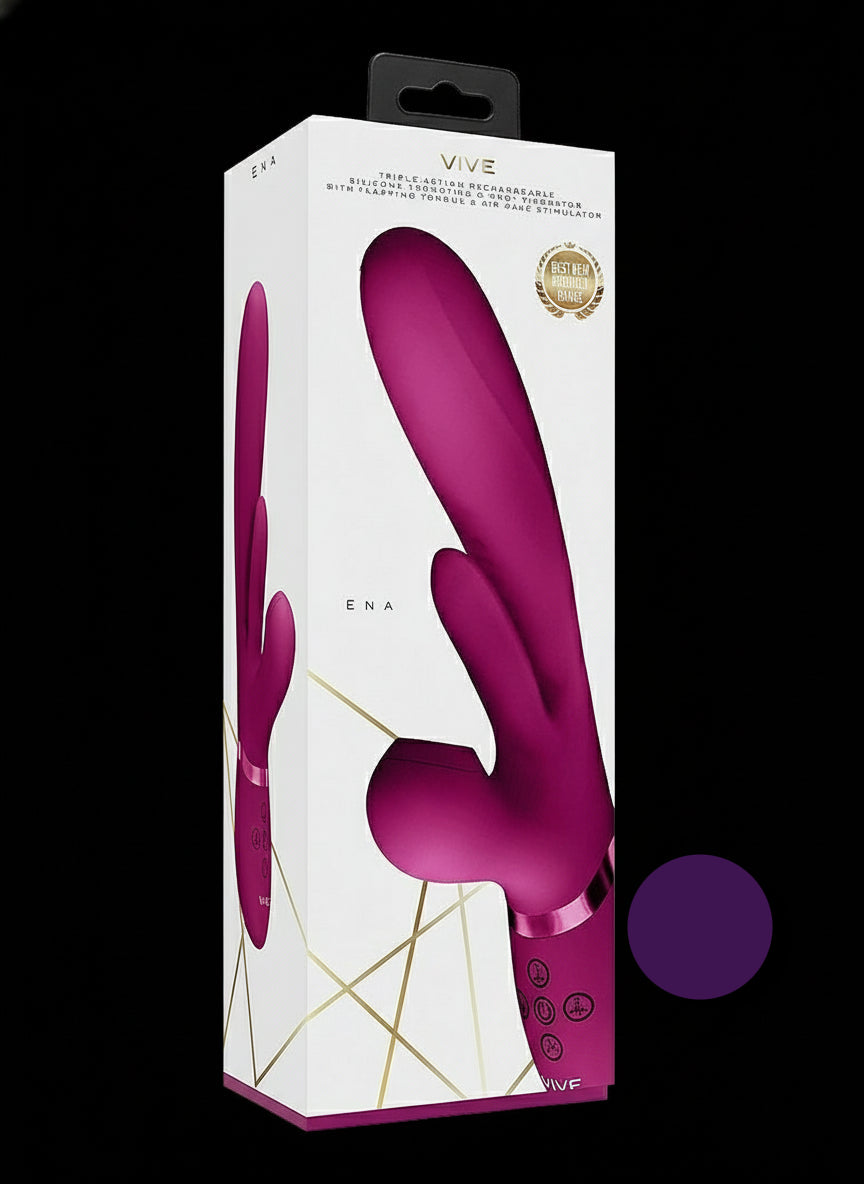 Ena-Thrusting G-Spot Vibrator with Flapping Tongue and Air Wave Stimulator