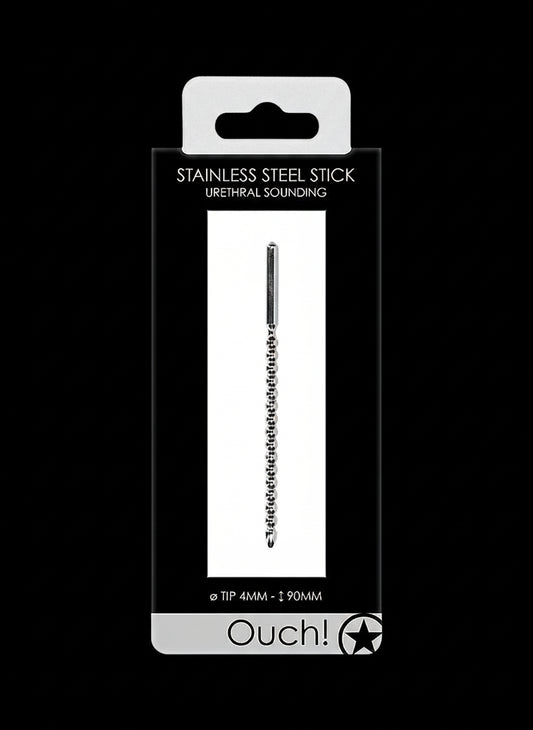 Urethral Sounding - Metal Stick Ribbed
