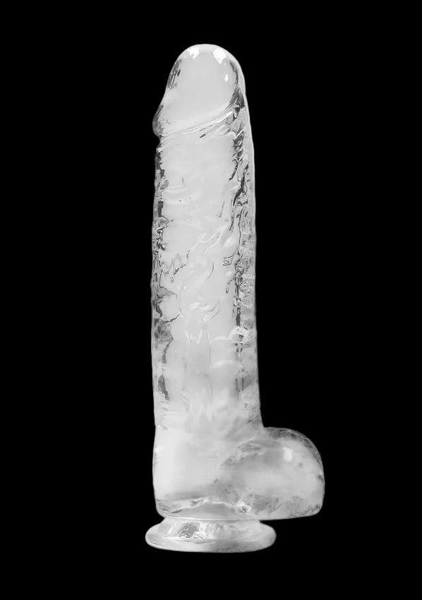 Crystal Clear REALROCK Realistic Dildo With Balls 9IN