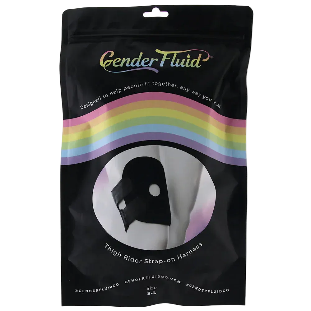 Gender Fluid Thigh Rider Strap-On Harness -Black