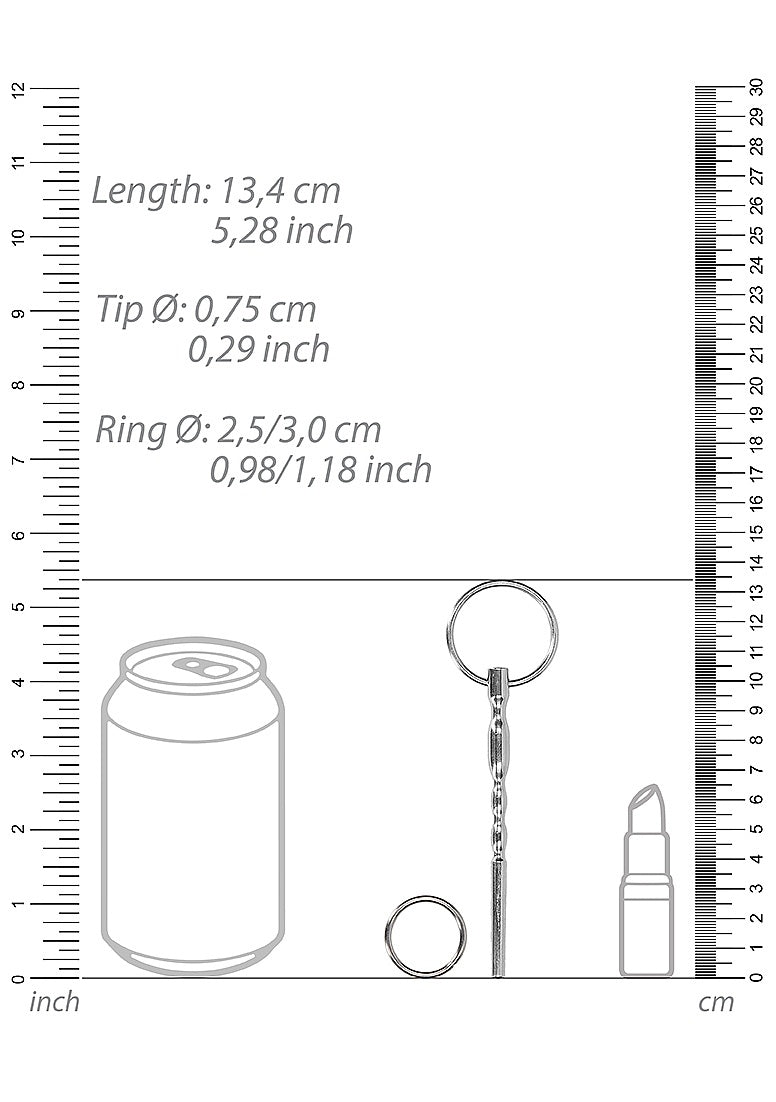 Urethral Sounding - Metal Plug with Ridges