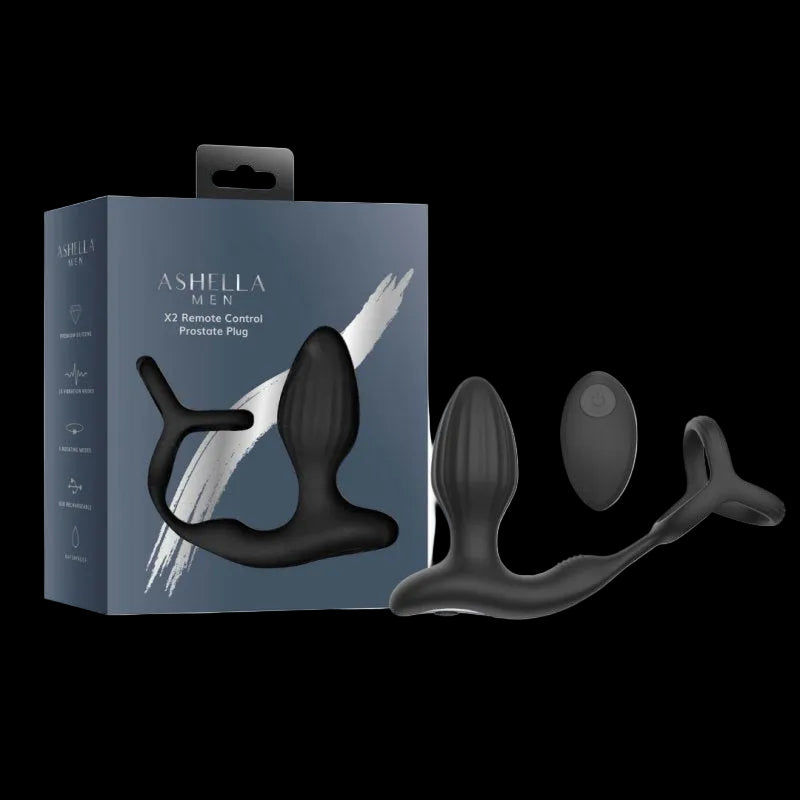 Ashella Men X2 Remote Control Prostate Plug