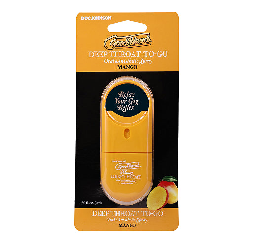 GoodHead - Deep Throat Spray To-Go - Mango - .30 fl. oz