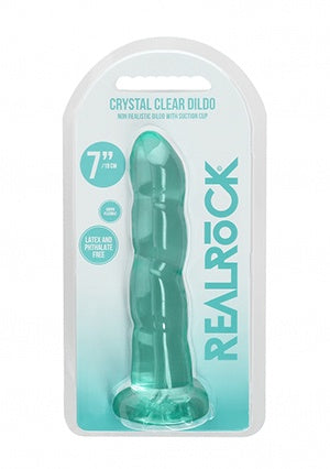 Crystal Clear REALROCK Dildo With Suction - 17 cm