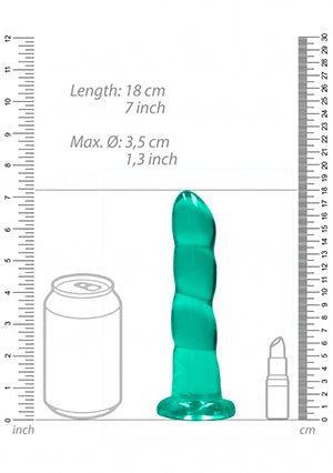 Crystal Clear REALROCK Dildo With Suction - 17 cm