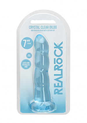Crystal Clear REALROCK Dildo With Suction - 17 cm