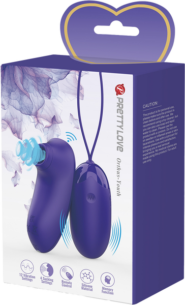 "Orthus" Remote Control Rechargeable Egg + Clitoral Stim