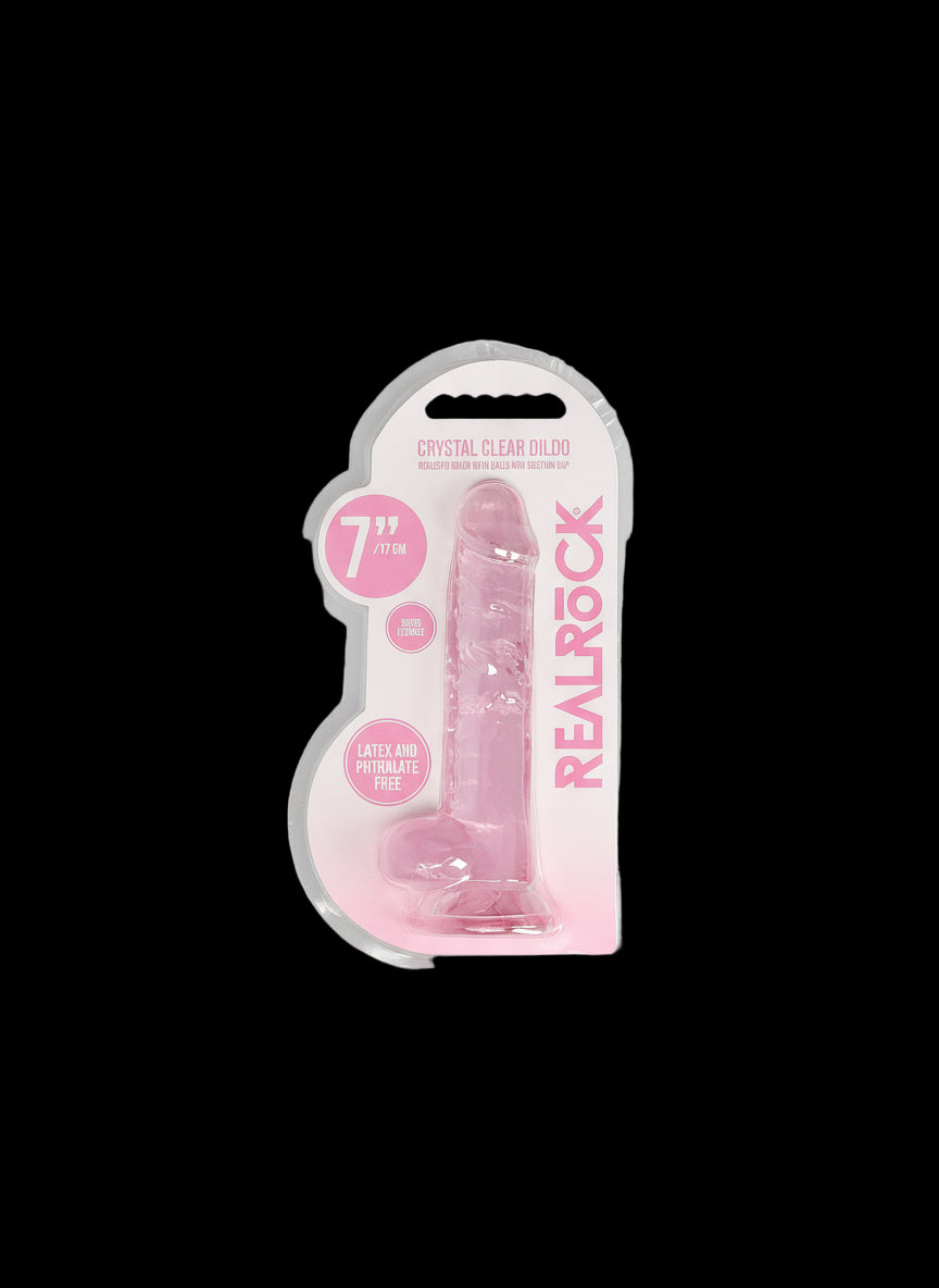 7in Realistic Dildo with Balls Pink