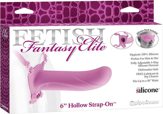 Fetish Fantasy Elite - Hollow Strap - On Pink 6in