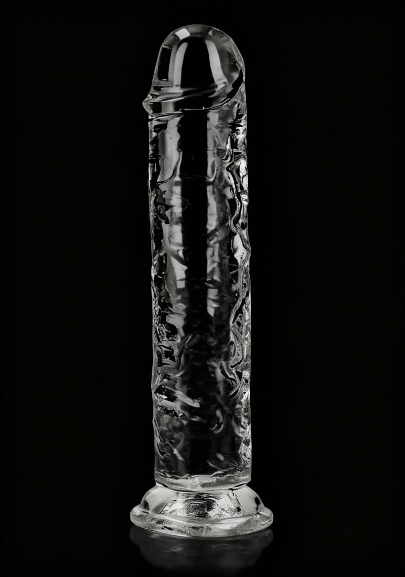 Crystal Clear Dildo 8in Straight no Balls