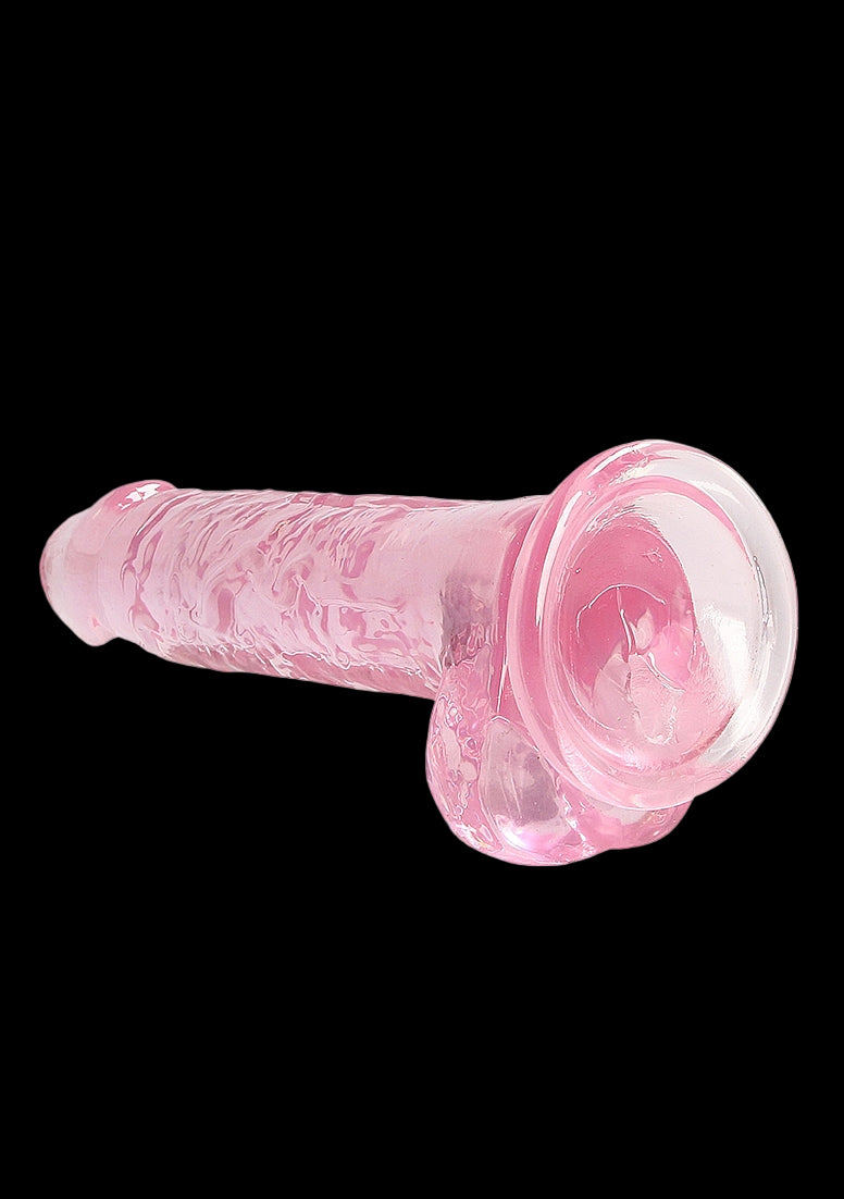 7in Realistic Dildo with Balls Pink