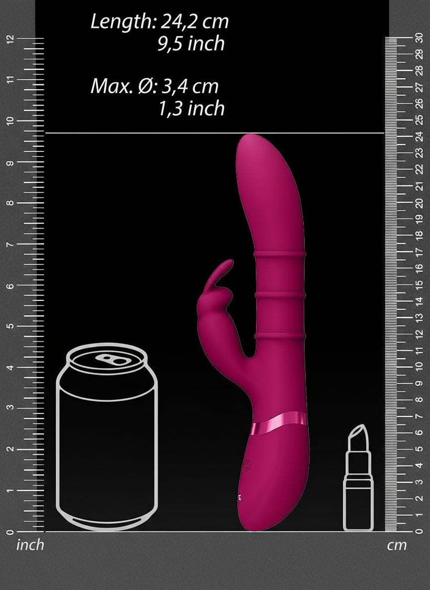 Sora - Up & Down Stimulating Rings, Vibrating G-Spot Rabbit - Pink