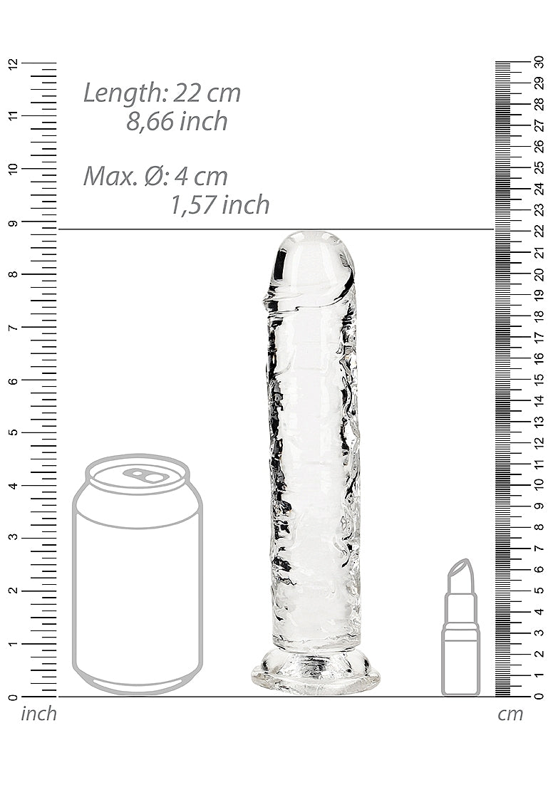 Crystal Clear Dildo 8in Straight no Balls