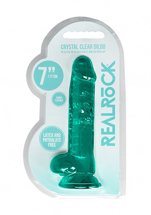 Crystal Clear REALROCK 7'' Realistic Dildo With Balls