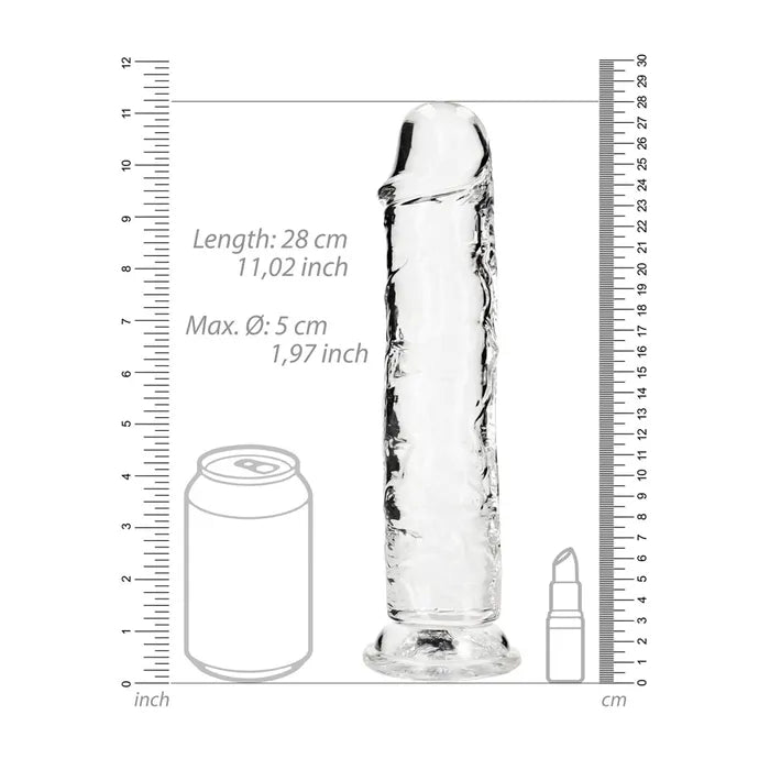 Crystal Clear REALROCK 28 cm Straight Dildo