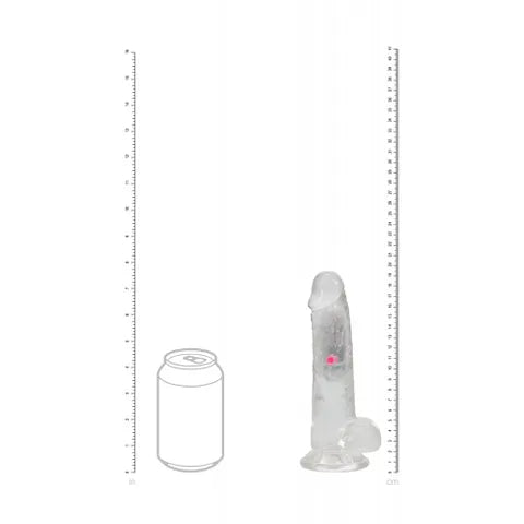 REALROCK 7'' with Balls Wireless Rechargeable LED Vibrating Dong