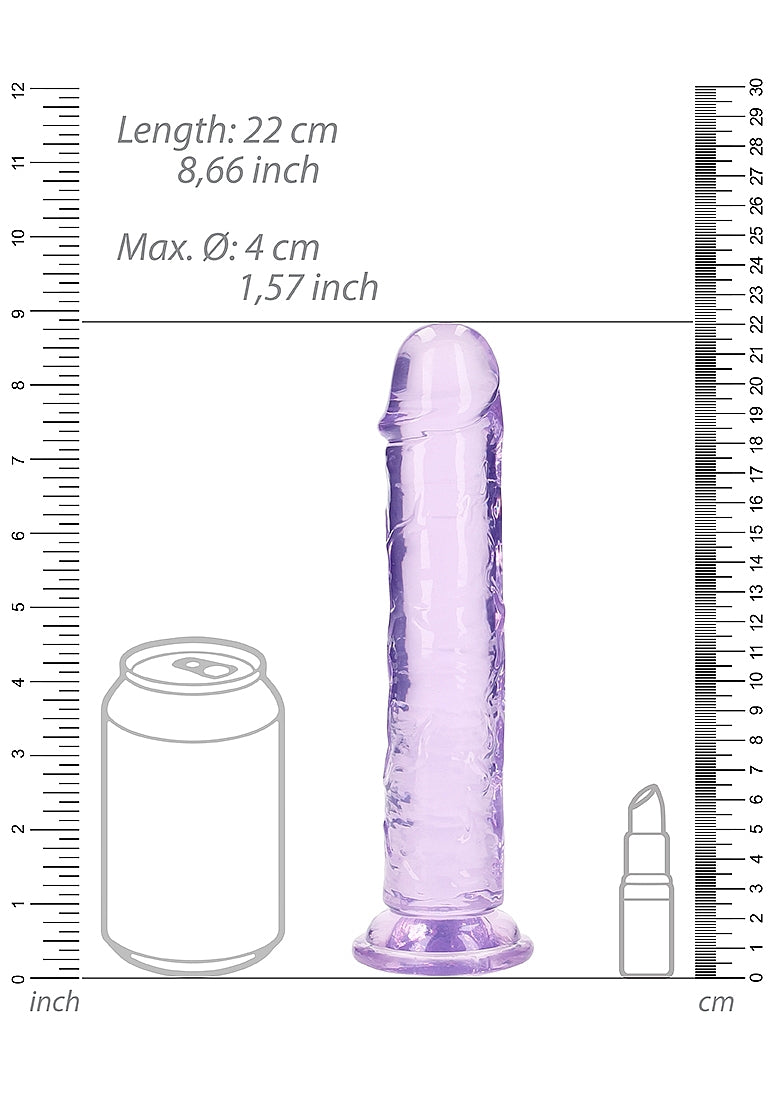 Crystal Clear Dildo 8in Straight no Balls