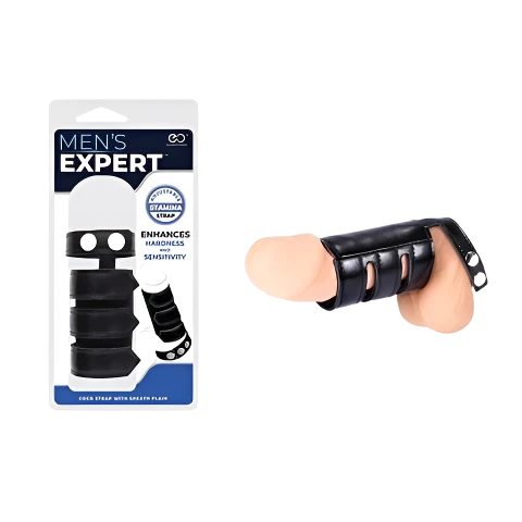 Men's Expert Cock Strap with Sheath Plain