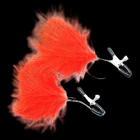 Nipple Clamps With Red Feather