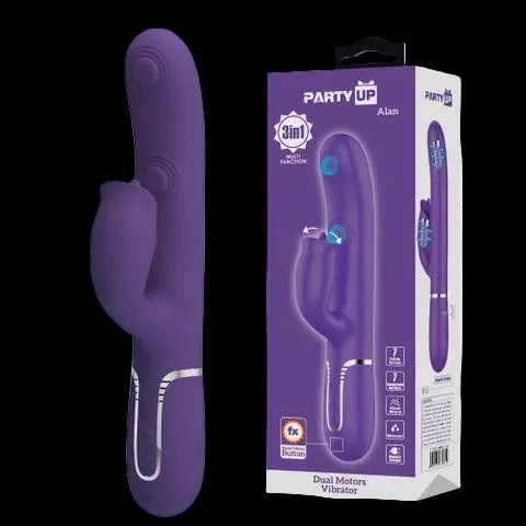 Party Up ALAN Dual Motor Vibrator - Purple