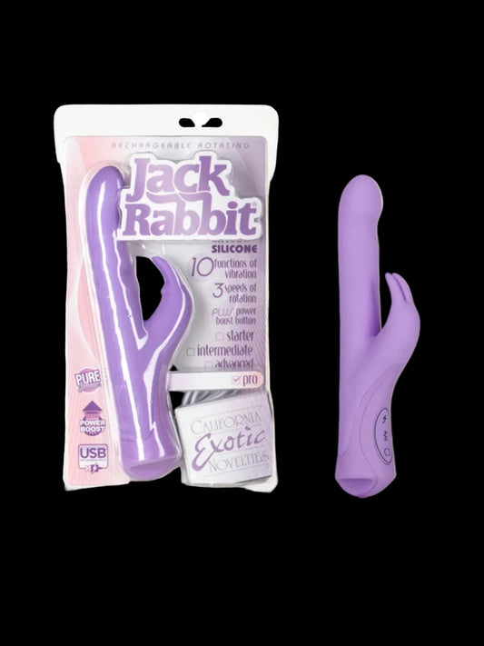 Rechargeable Silicone Jack Rabbit Purple