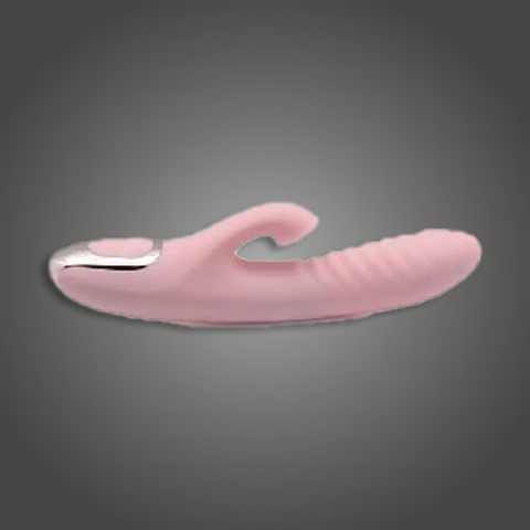 20-Speed Pink Colour Silicone Rabbit Vibrator with Clitoral Sucking Stimulator