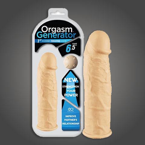 Orgasm Generator 6.5'' Vibrating Sleeve - Flesh