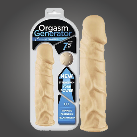 Orgasm Generator 7.5'' Vibrating Sleeve - Flesh